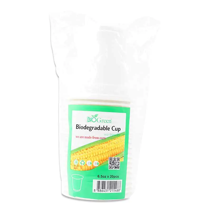 Biogreen Biodegradable Cup 6.5oz 20pc