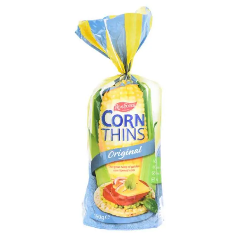 Real Foods Corn Thins Original, 150g