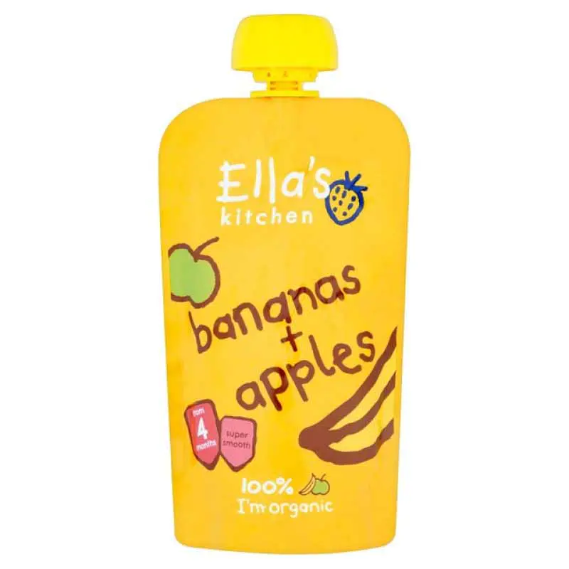 Ella's Kitchen Organic Banana & Apple 4 Months, 120g