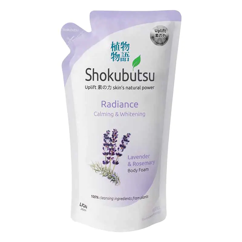 Shokubutsu Radiance Body Foam Calming and Whitening 600ML Refill