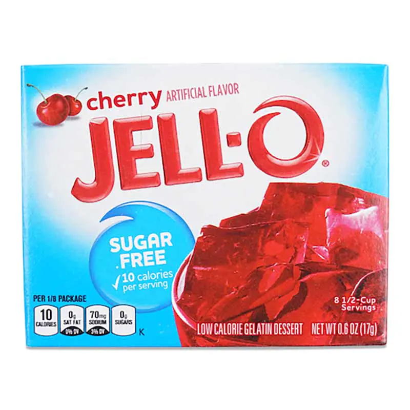 Jell-O Gelatin Sugar Free Cherry, 17g