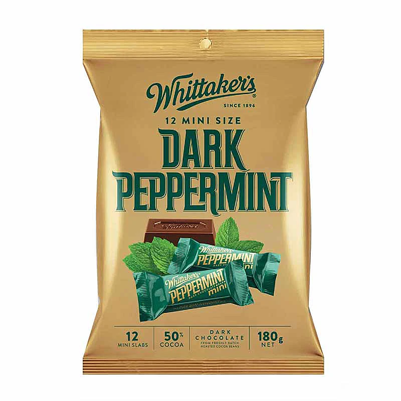Whittaker'S Dark Peppermint 12S 180G