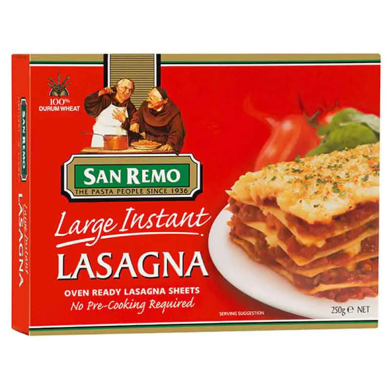 San Remo Large Instant Lasagna 250G