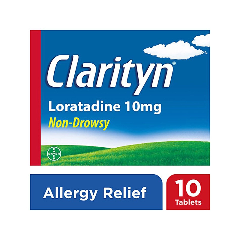 Clarityn Non-drowsy 24H Allergy Relief, 10 tablets .