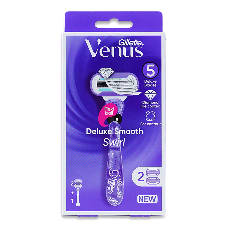 Venus Delux Smooth Swirl Razor W Cartridge Refill