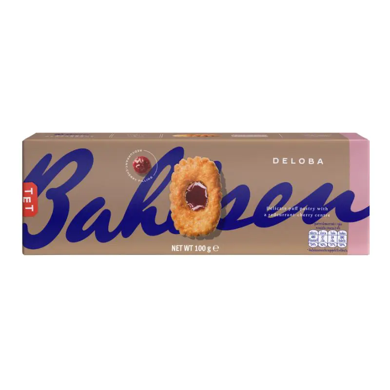 Bahlsen Deloba Puff Pastry Biscuits With Redcurrant Filling 100g