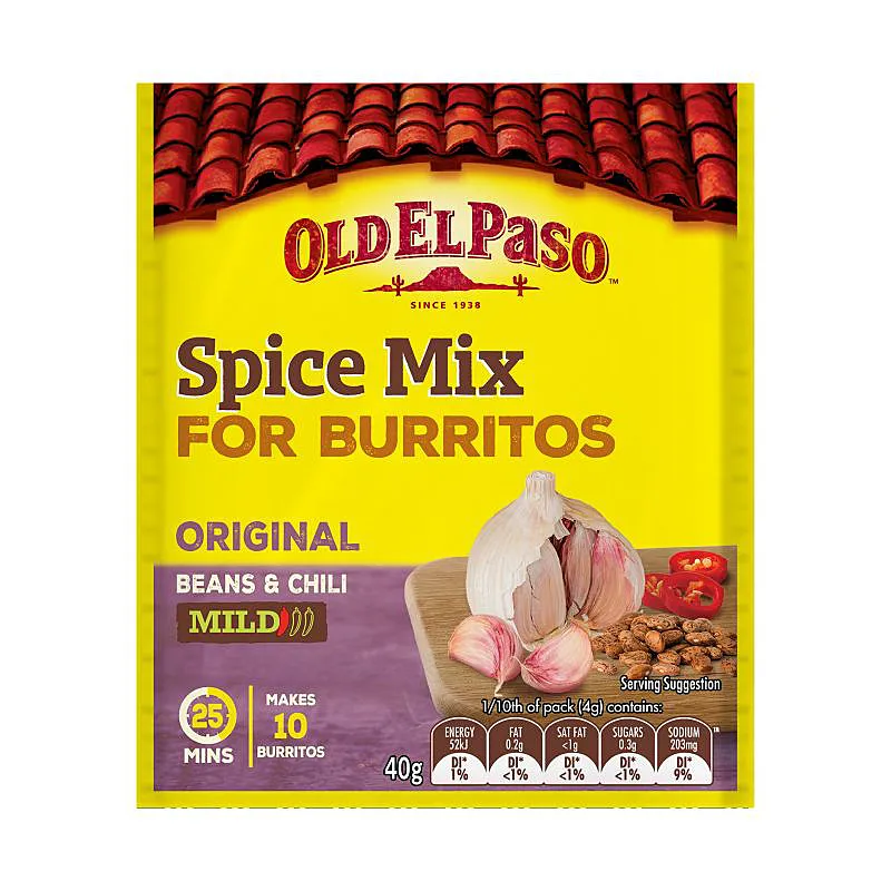 Old El Paso Burrito Spice Mix, 40g