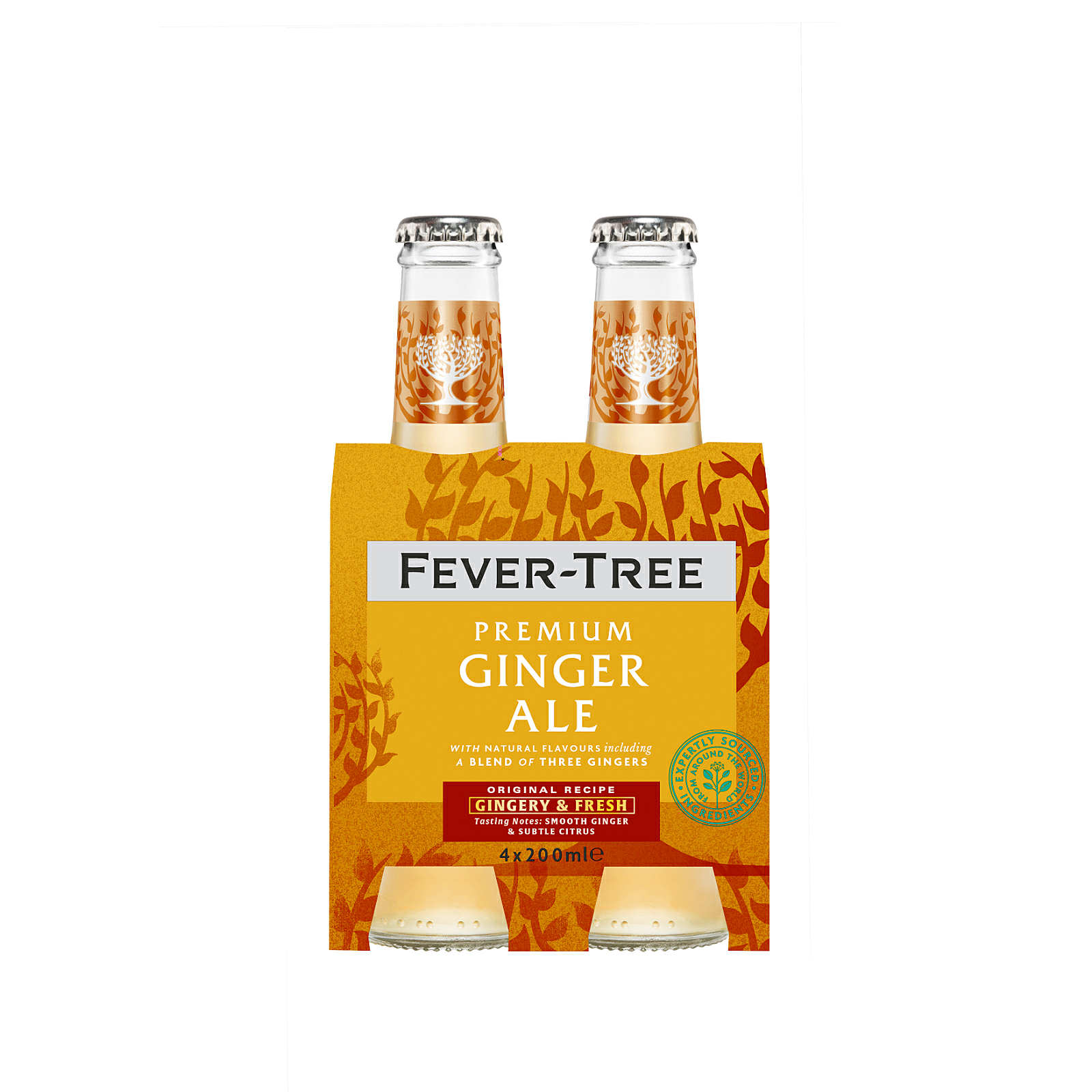 Fever Tree Ginger Ale, 4 x 200ml