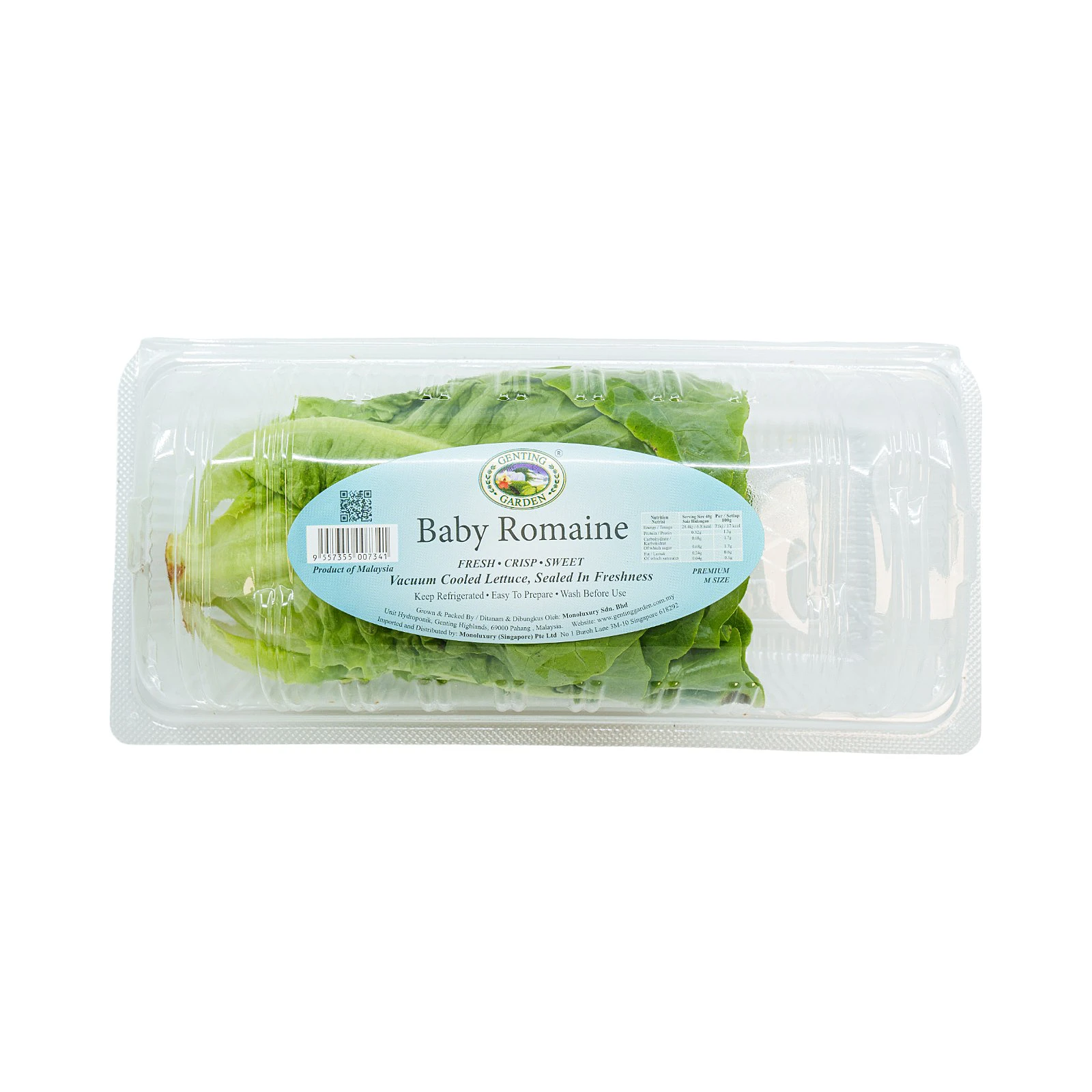 Gengting Garden Baby Romaine Lettuce In Clam Malaysia 150g