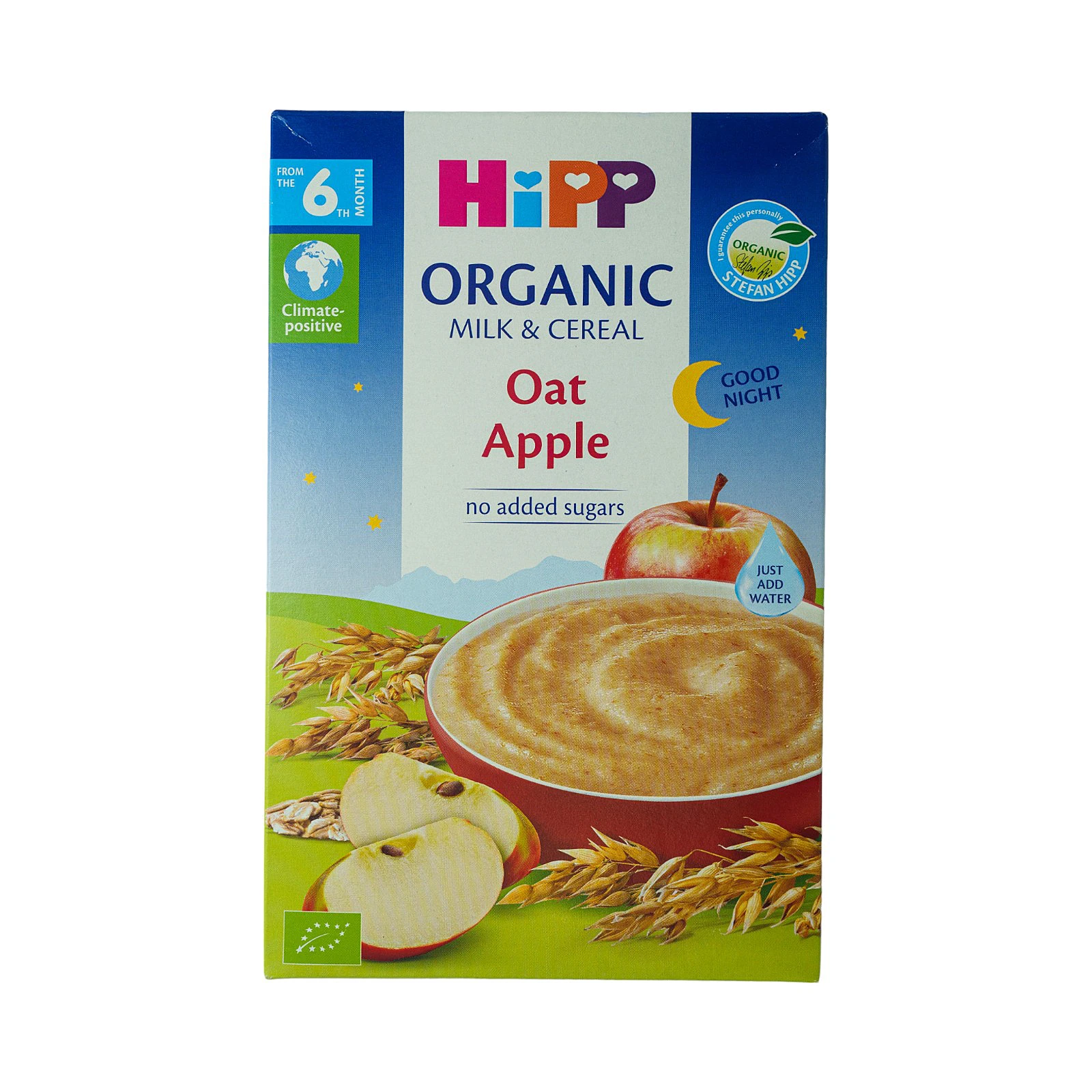 Hipp Organic Milk & Cereal  Good Night Oat Apple 6 Months, 250g
