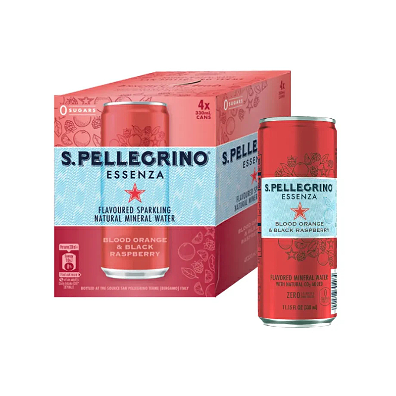 San Pellegrino Essenza Blood Orange & Black Raspberry, 4sx330ml