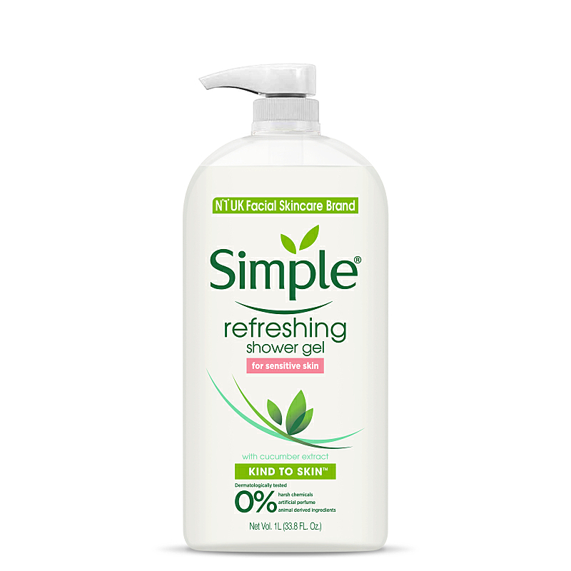 Simple Refreshing Shower Gel, 1l