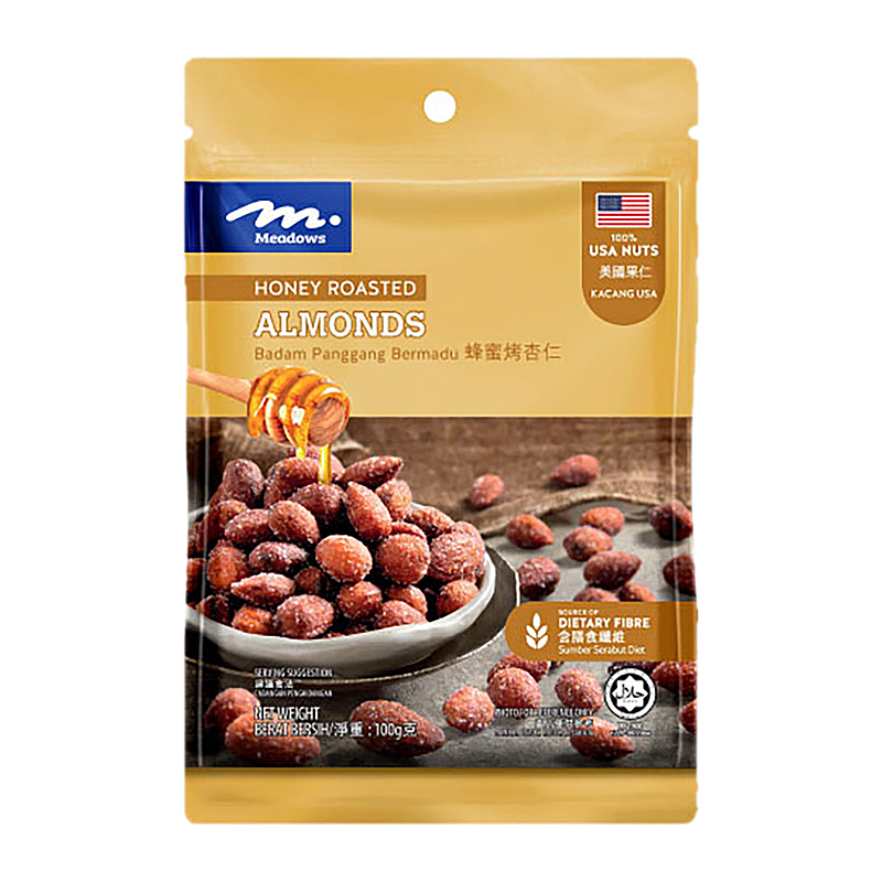 Meadows Honey Roasted Almonds 100g