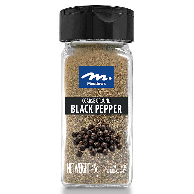 Meadows Coarse Ground Black Pepper 45g