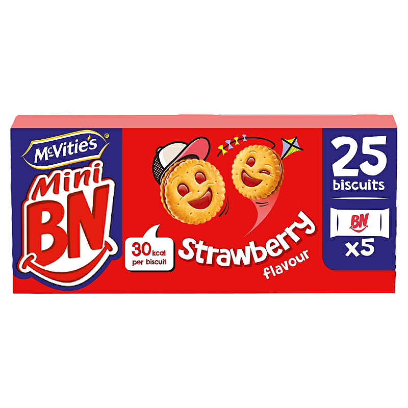 Mcvitie'S Mini Bn Strawbery Biscuit 175g