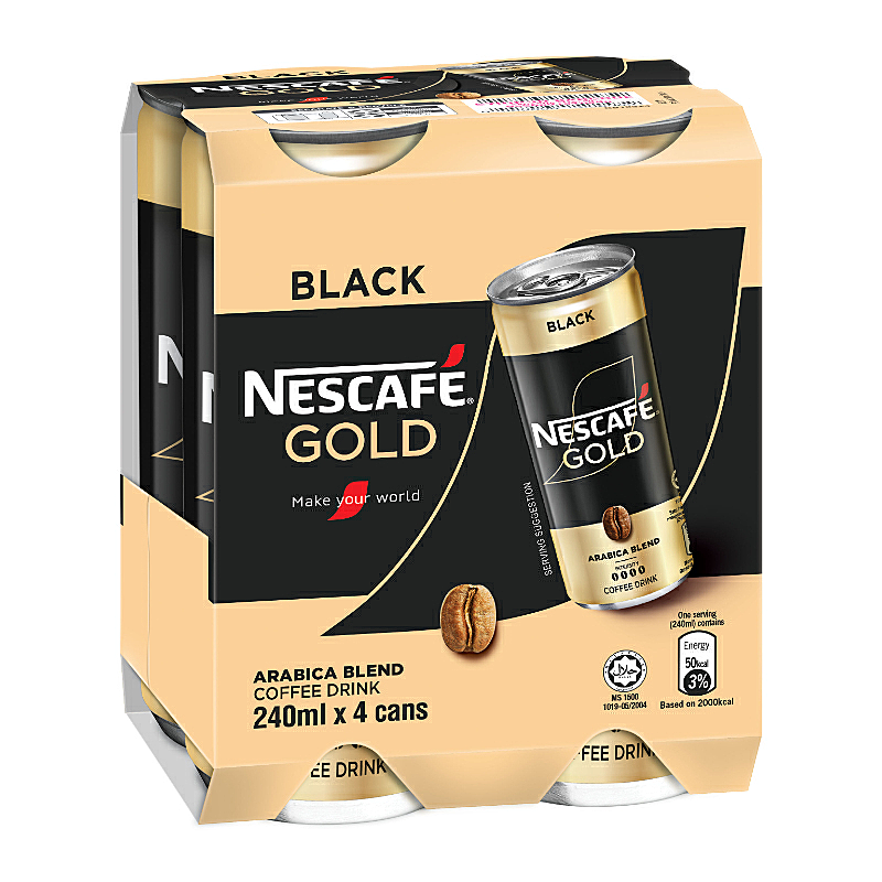 Nescafe Gold Black 4 x 240ml