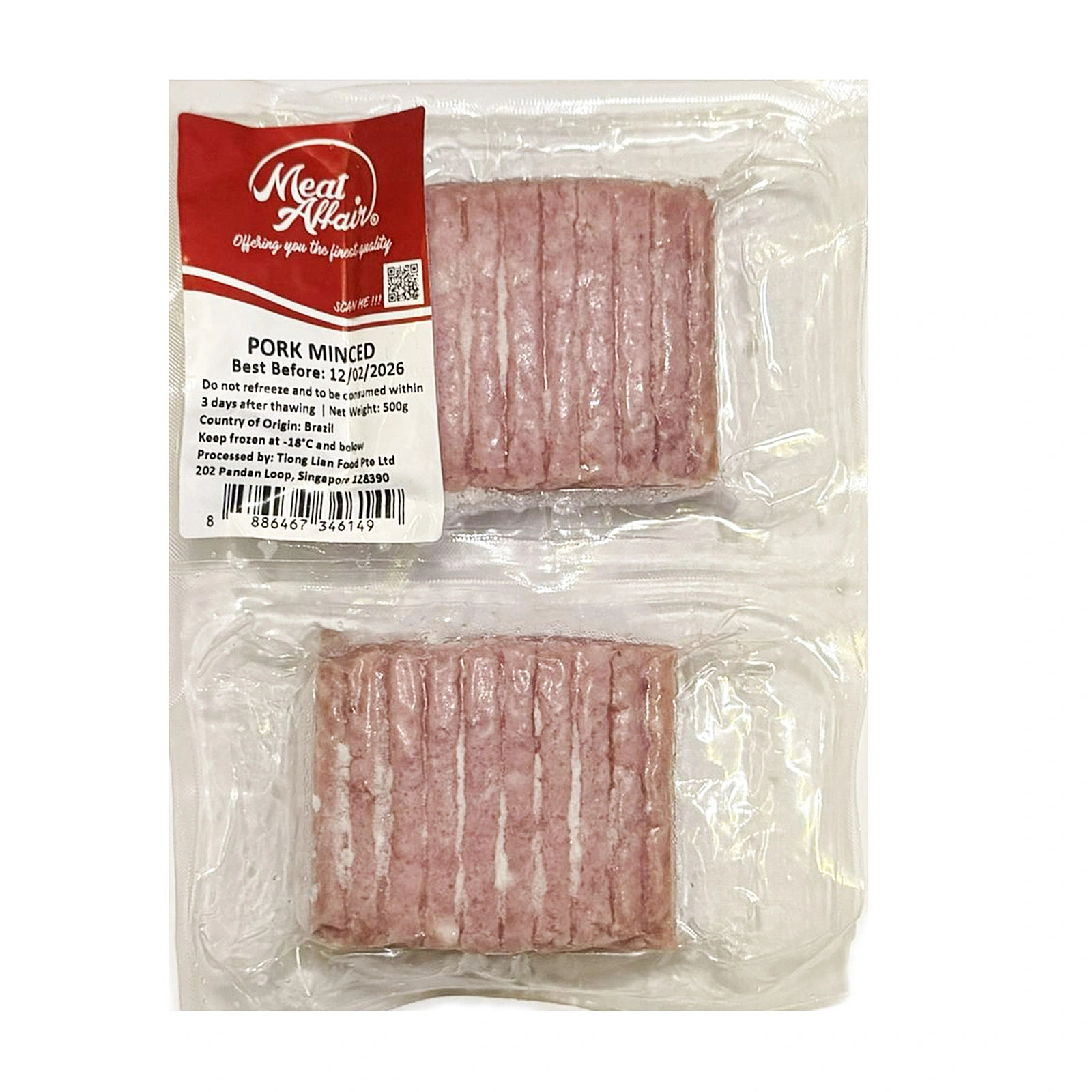 Frozen Minced Pork 500g