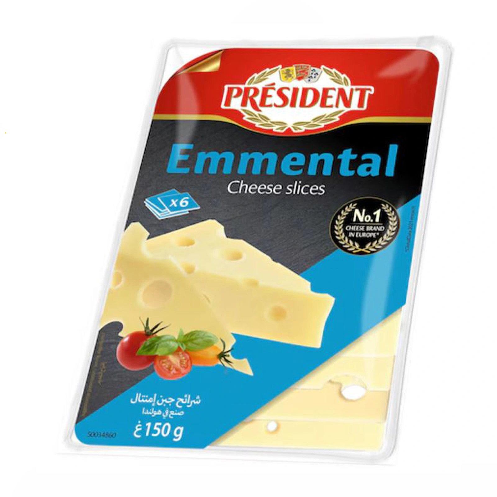 President Emmental Natural Slices, 150g