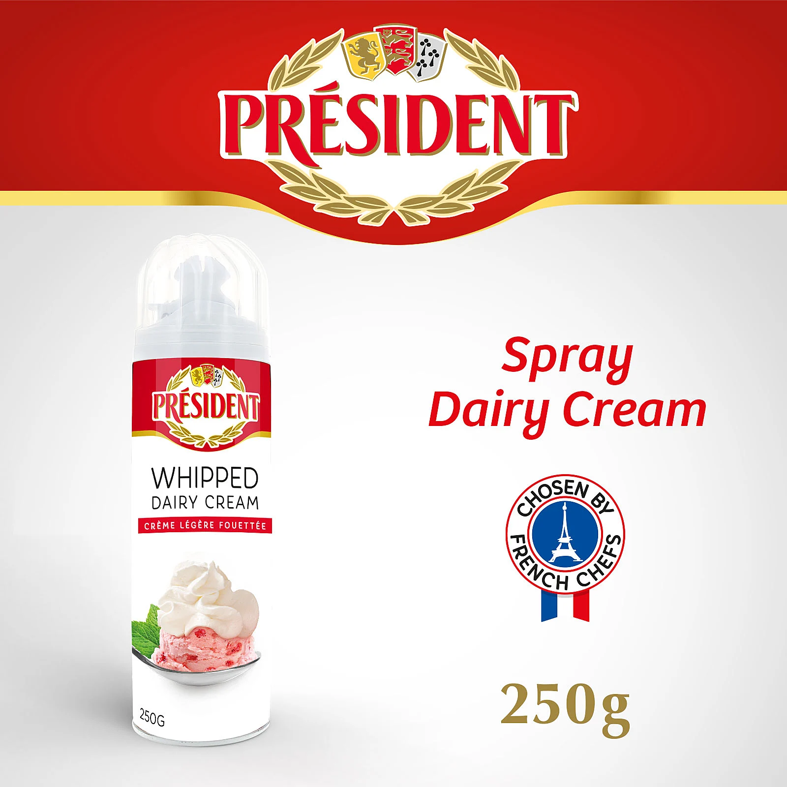President Whipping Cream Spray 250ml