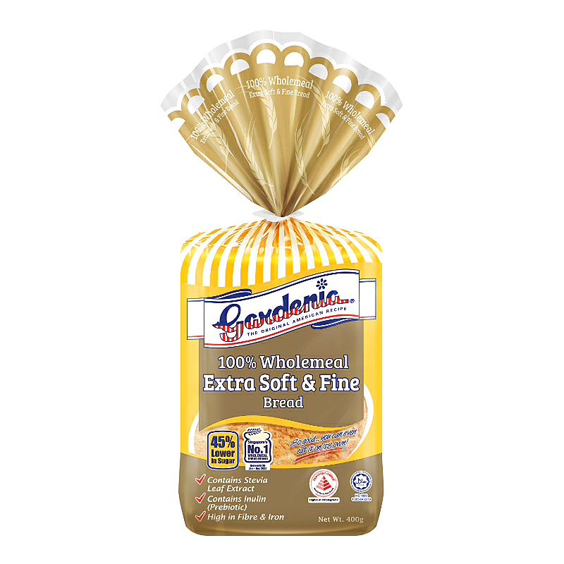 Gardenia 100% Wholemeal Extra Soft & Fine Bread 400g