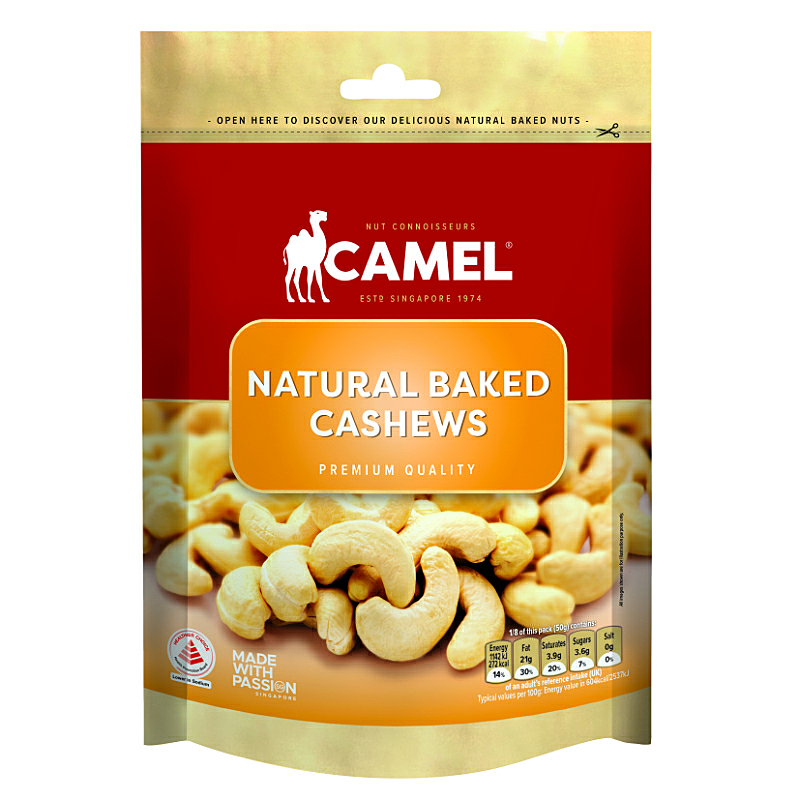 Camel Natural Baked Cashews 360g